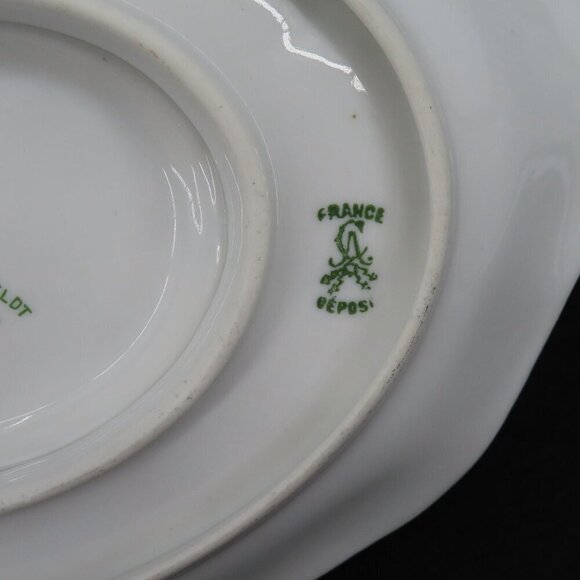 C Ahrenfeldt Limoges Gravy Boat Pink Yellow Roses Garden Flowers Floral Vintage - Picture 13 of 15